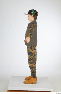  Novel beige workers shoes camo jacket camo trousers caps  hats casual dressed standing whole body 0011.jpg